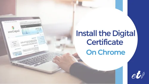 man installing the digital certificate on chrome