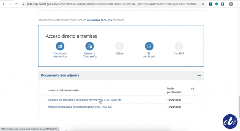 social Security access type