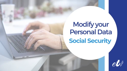 person changing their personal data of social security
