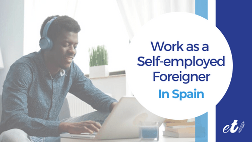 man working from home as a self-employed foreigner