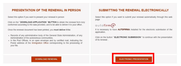 submit the renewal electronically