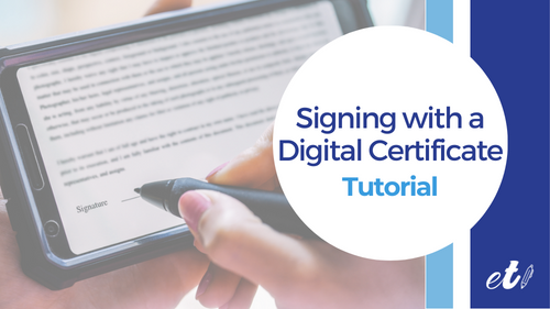 sign pdf documents using the digital certificate