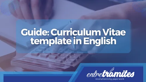 Guide Curriculum Vitae template in English
