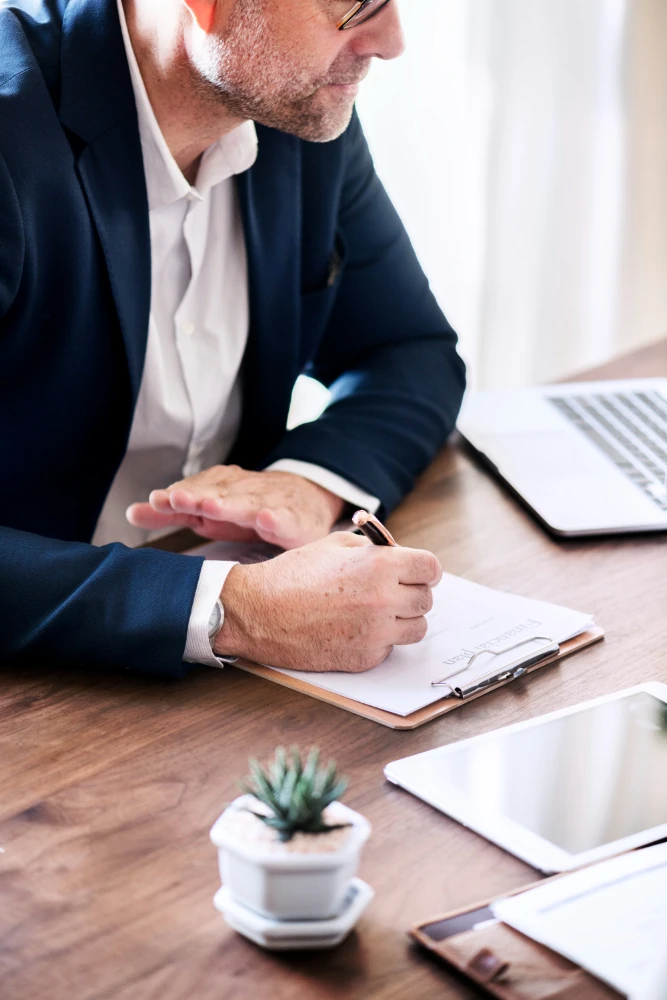 Man looking for information and advice on pensions in Spain