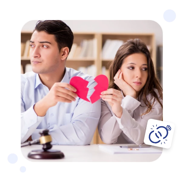 Couple in a divorce in Spain