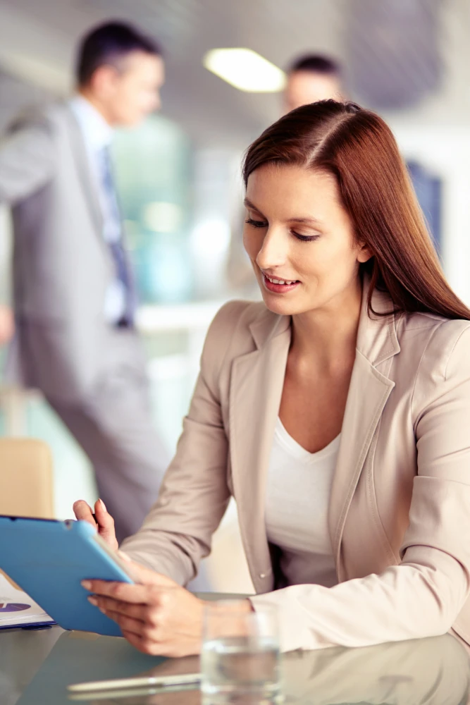 Woman registering a company in Spain