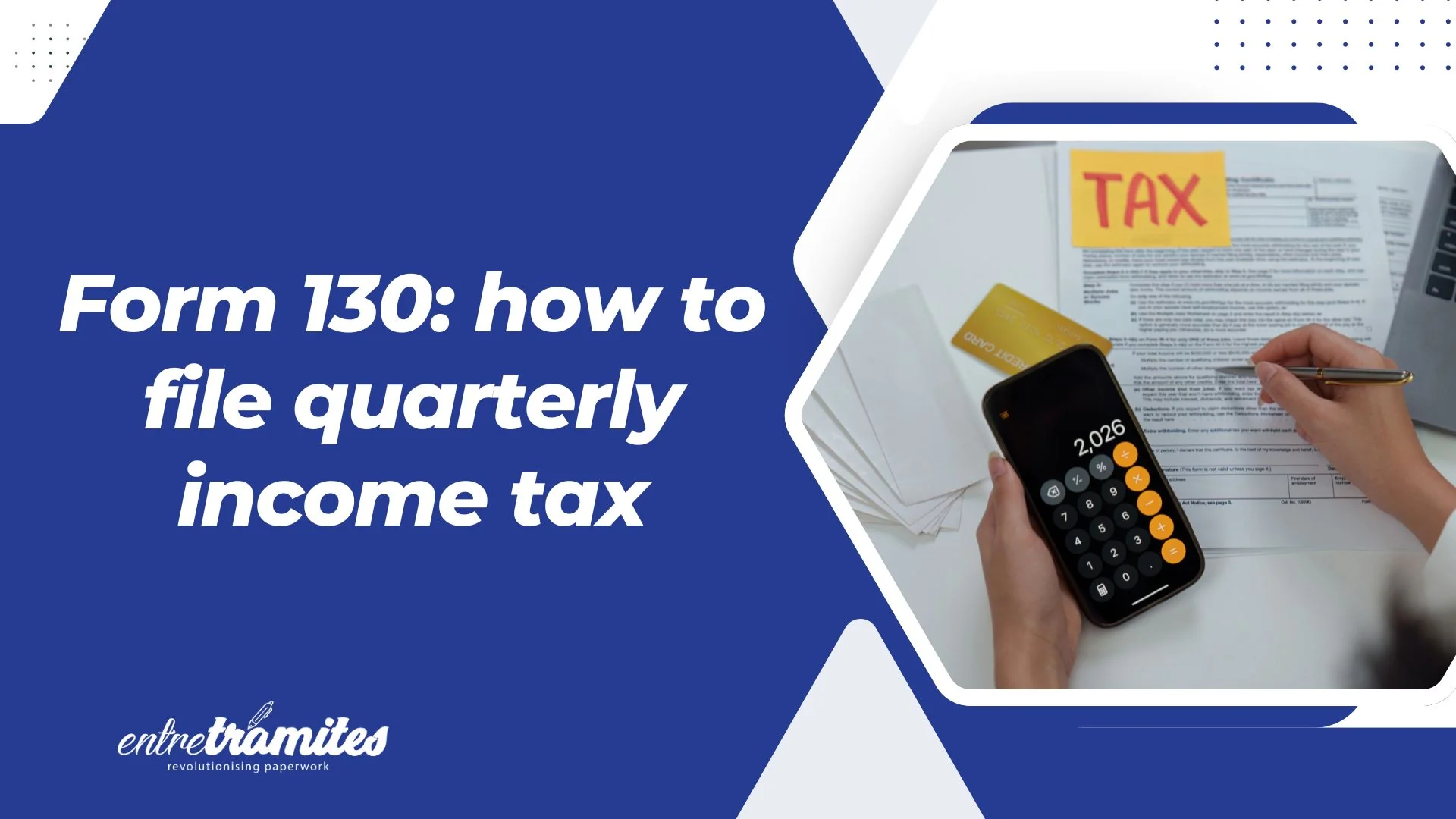 Form 130 how to file quarterly income tax