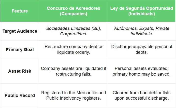 Feature - spanish bankruptcy law