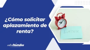 aplazamiento de renta