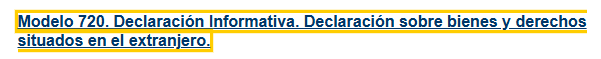 presentar el modelo 720