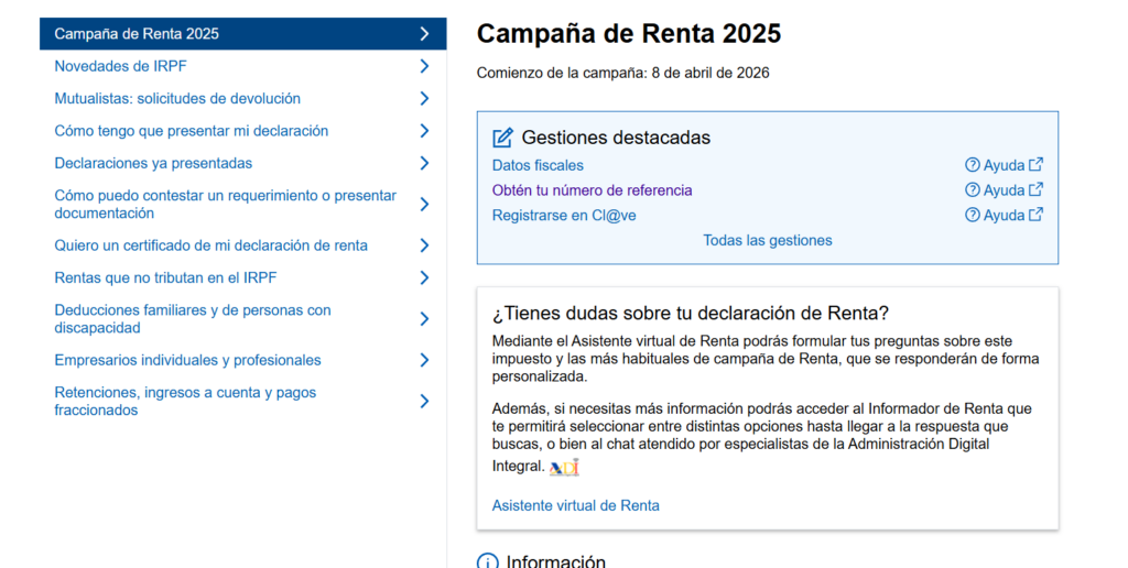 modificación de una declaración ya presentada