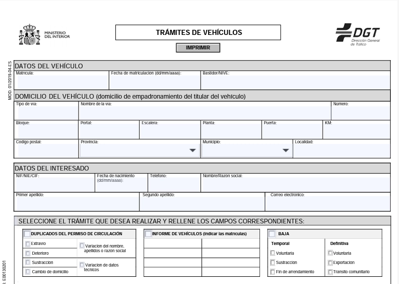 tramites de la dgt