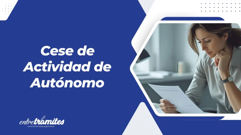 Cese de actividad de autónomo