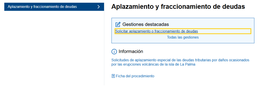 aplazamiento de renta