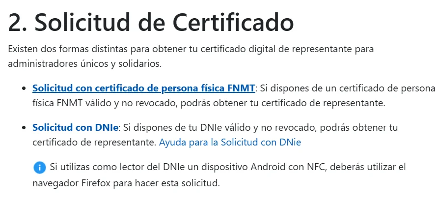 Solicitud de certificado - acreditar identidad